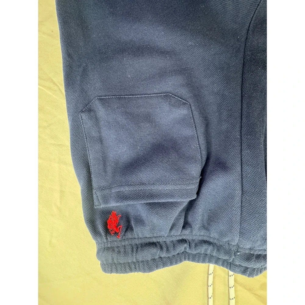US Polo Assn Mens Navy Blue Side Stripe Jogger Sweatpants Small NWT